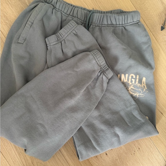 YoungLA Gray Sweatpants with Elastic Cuffs - Picture 4 of 5
